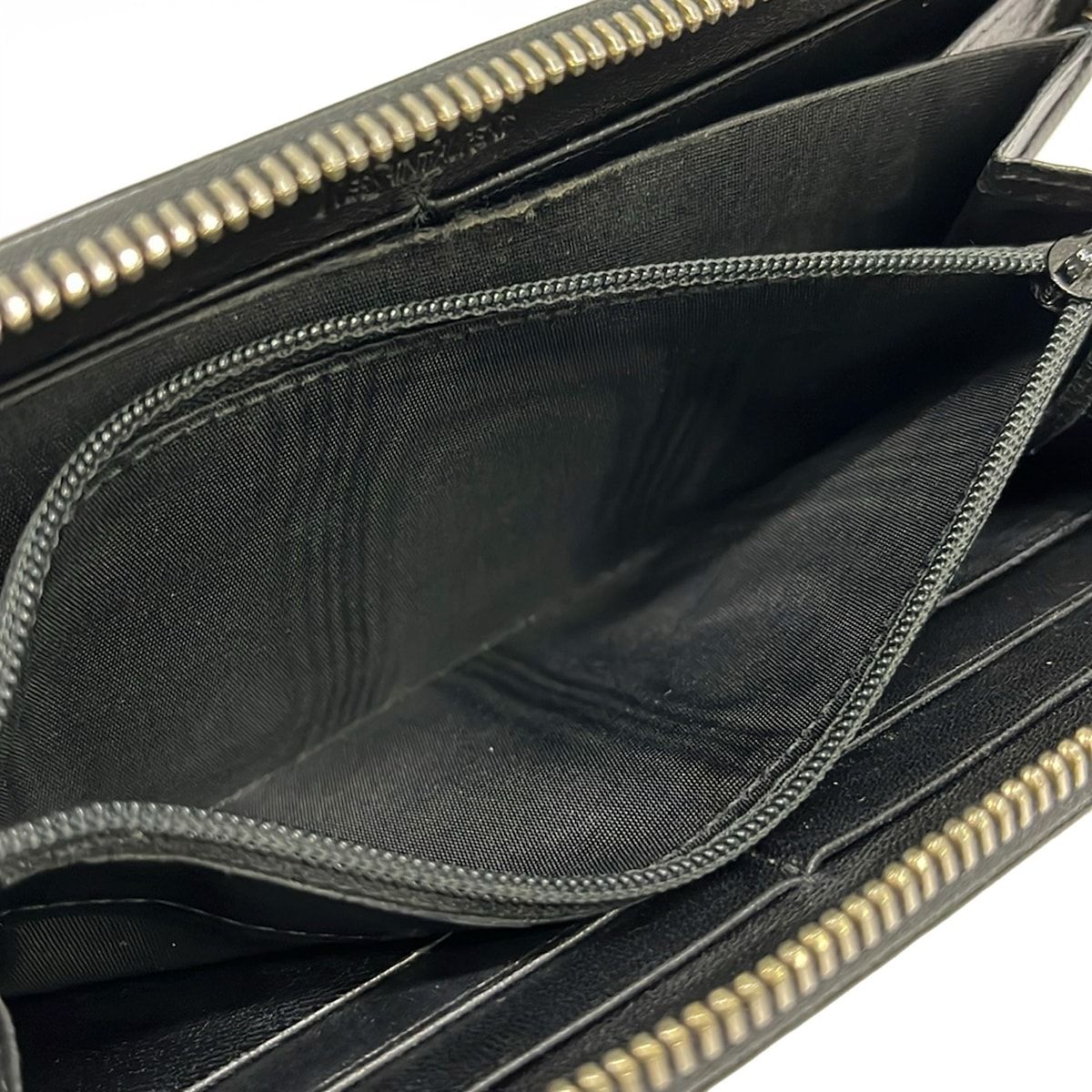Saint Laurent Rive Gauche Wallet Mail Black Zip Around Leather — view 4