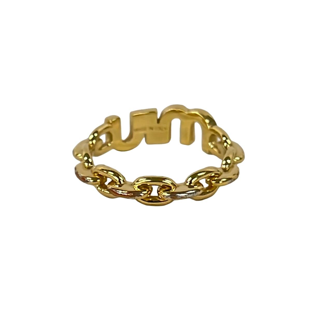 Miu Miu Ring Gold Logo — view 3