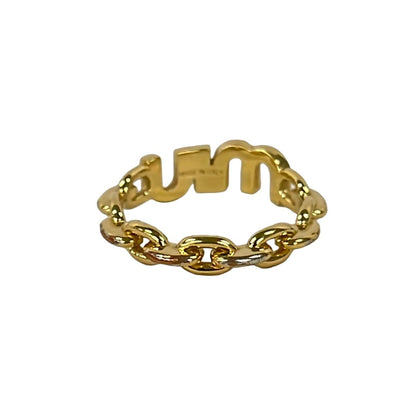 Miu Miu Ring Gold Logo — view 3