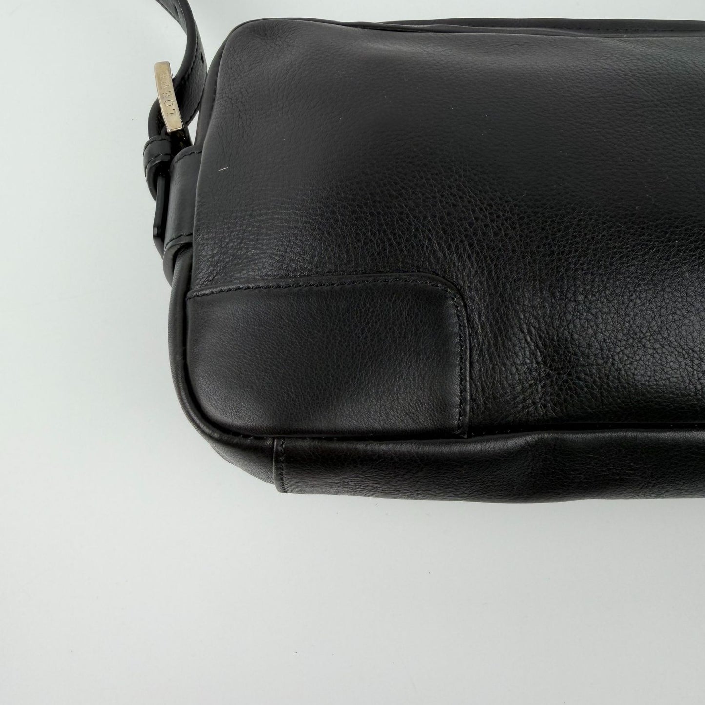 Loewe Anagram Shoulder Bag Black Leather Vintage — view 9