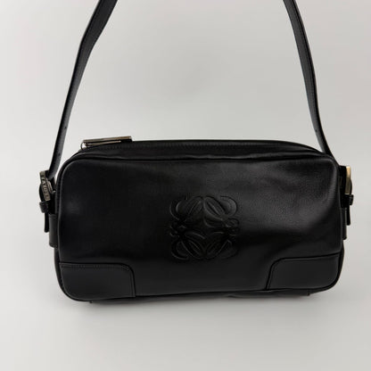 Loewe Anagram Shoulder Bag Black Leather Vintage — view 2