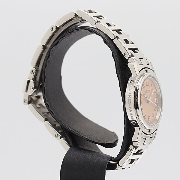 Hermes Clipper Quartz Date Gold Dial Watch — view 2