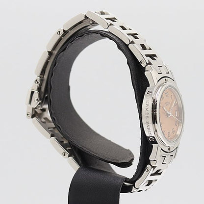 Hermes Clipper Quartz Date Gold Dial Watch — view 2