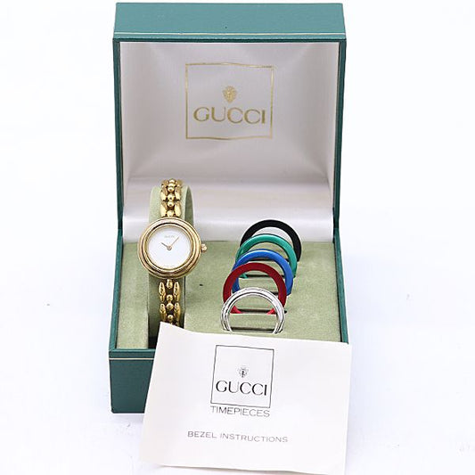 Gucci Change Bezel 11 12.2 Quartz White Dial Watch