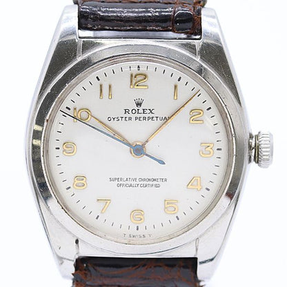 Rolex Oyster Perpetual Automatic Winding Silver Dial Watch