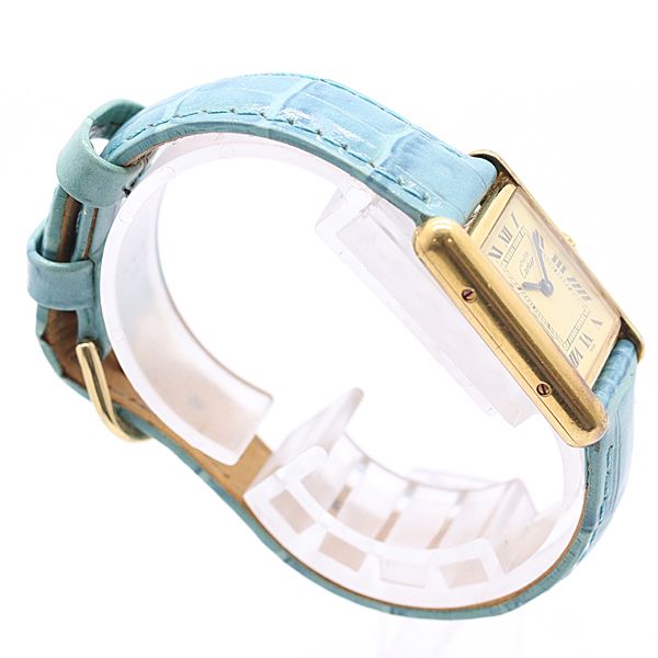Cartier Must Tank SM Quartz Ivory Dial Watch — view 2