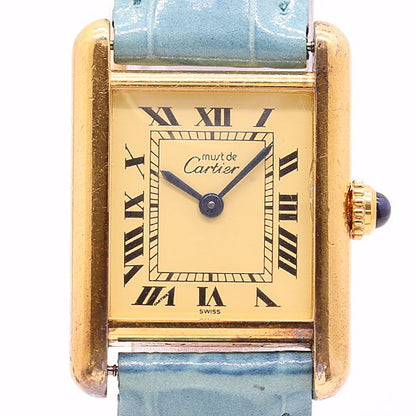 Cartier Must Tank SM Quartz Ivory Dial Watch