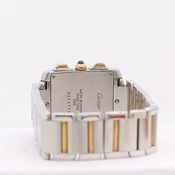 Cartier Tank Francaise Quartz Chrono Ivory Dial Watch — view 4