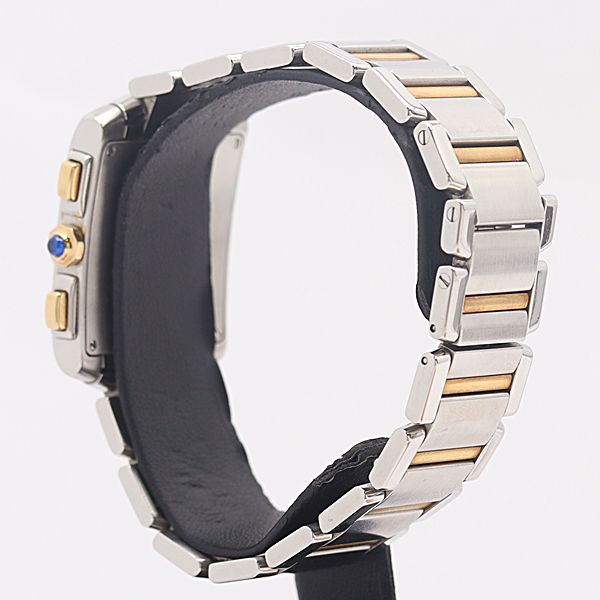 Cartier Tank Francaise Quartz Chrono Ivory Dial Watch — view 3