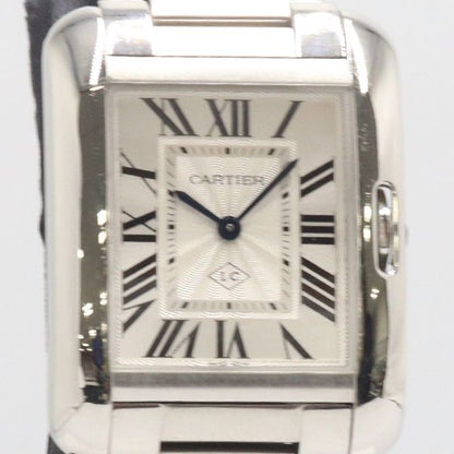 Cartier Tank en Gray SM Quartz Silver Dial Watch