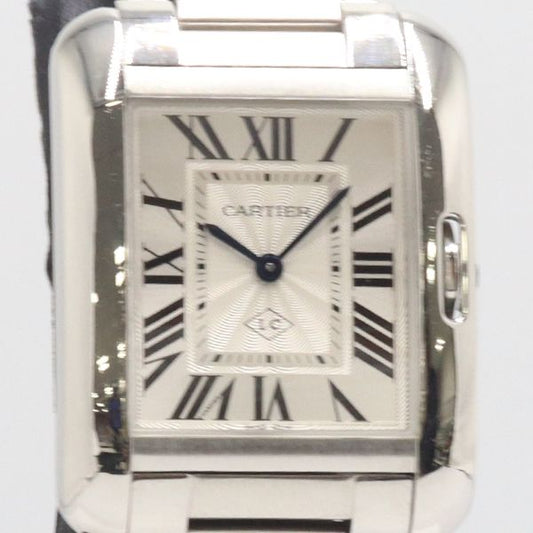 Cartier Tank en Gray SM Quartz Silver Dial Watch