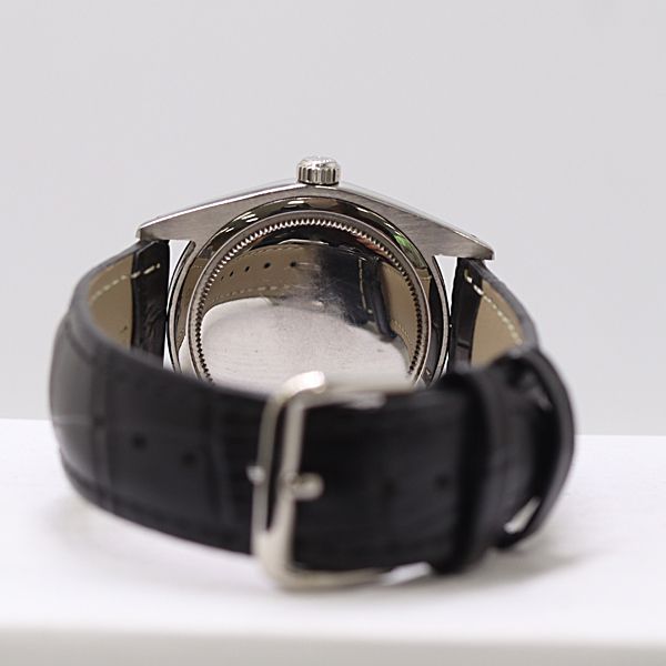 Rolex Oyster Date Hand Wound Black Dial Watch — view 4