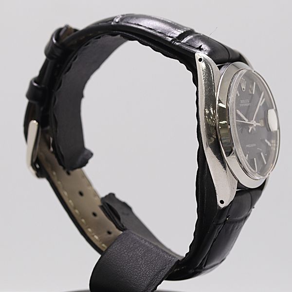 Rolex Oyster Date Hand Wound Black Dial Watch — view 2