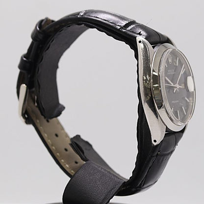 Rolex Oyster Date Hand Wound Black Dial Watch — view 2