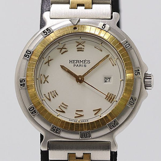 Hermes Captain Nemo Date Quartz White Dial Watch
