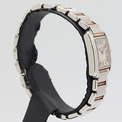Cartier Tank Francaise SM SS Yg Quartz Champagne Dial Watch — view 2