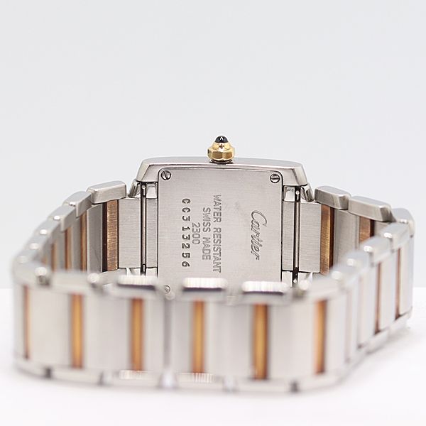 Cartier Tank Francaise SM SS Yg Quartz Champagne Dial Watch — view 4