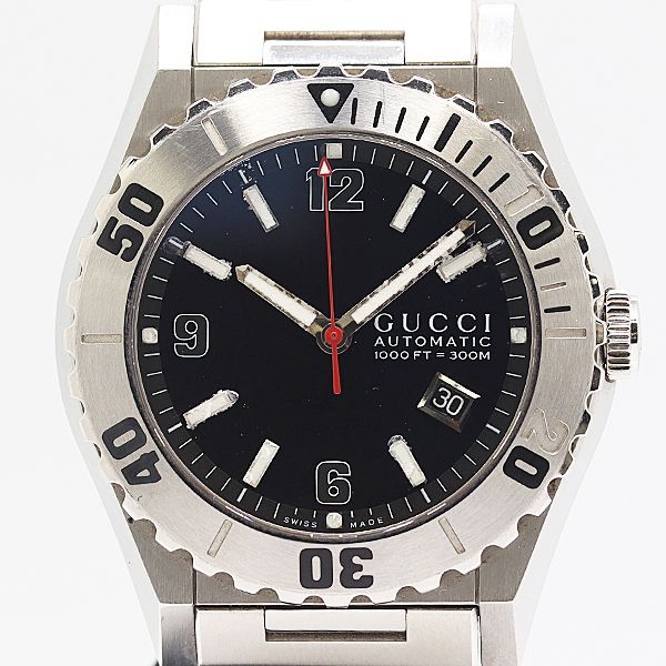Gucci Pantheon Automatic Winding Chronograph Date Black Dial Watch