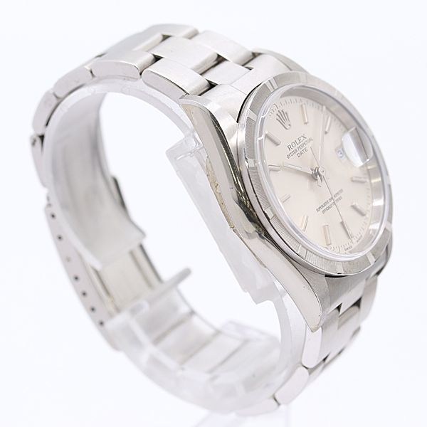 Rolex Oyster Perpetual Date Automatic Winding Silver Dial Watch — view 2