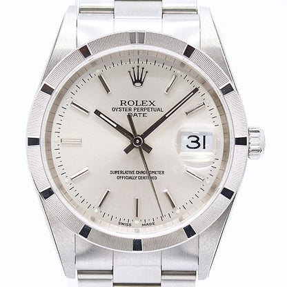Rolex Oyster Perpetual Date Automatic Winding Silver Dial Watch