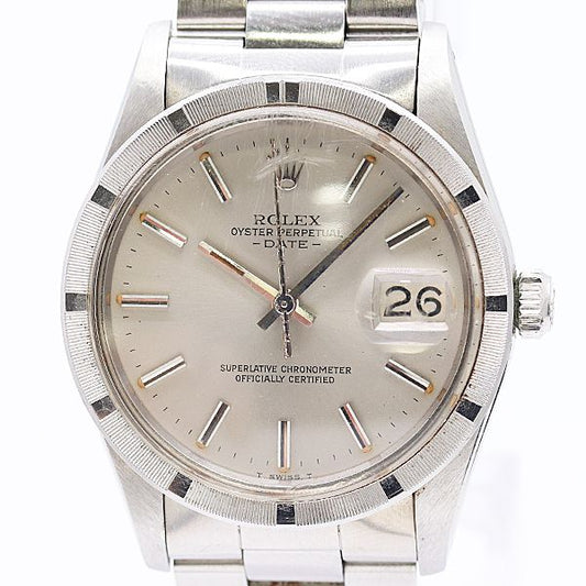 Rolex Oyster Perpetual Date Automatic Winding Silver Dial Watch