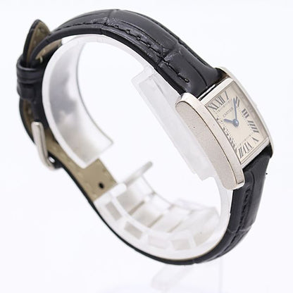 Cartier Tank Francaise SM 18k WG Top Quartz Ivory Dial Watch — view 2
