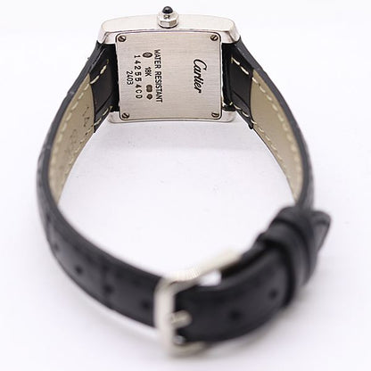 Cartier Tank Francaise SM 18k WG Top Quartz Ivory Dial Watch — view 4