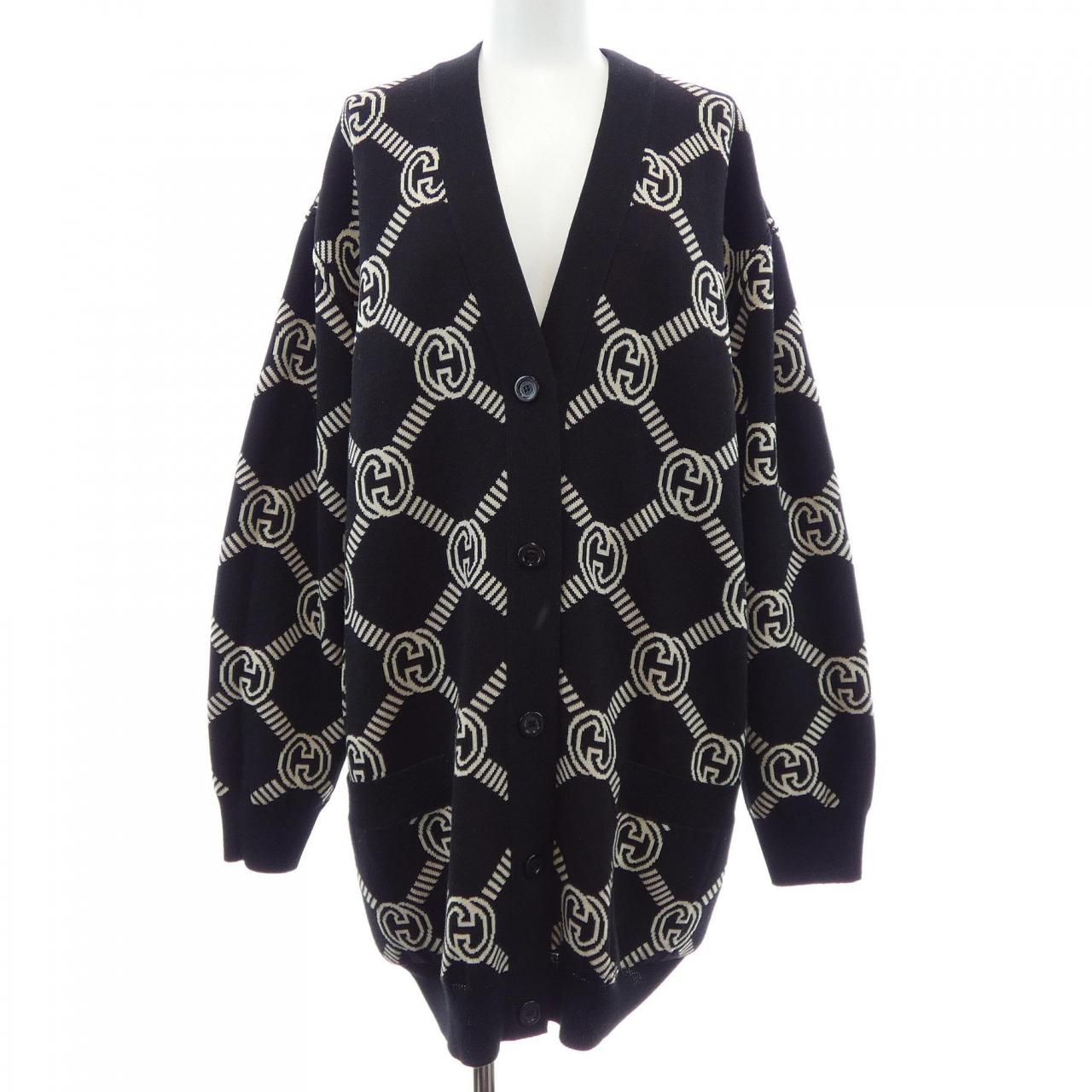 Gucci Interlocking Cardigan Black — view 7