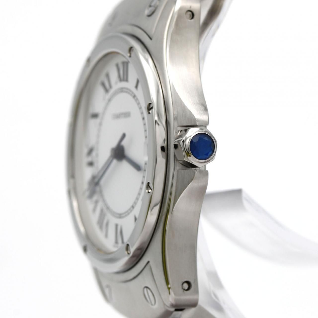 Cartier Santos Round SS Quartz Watch — view 3