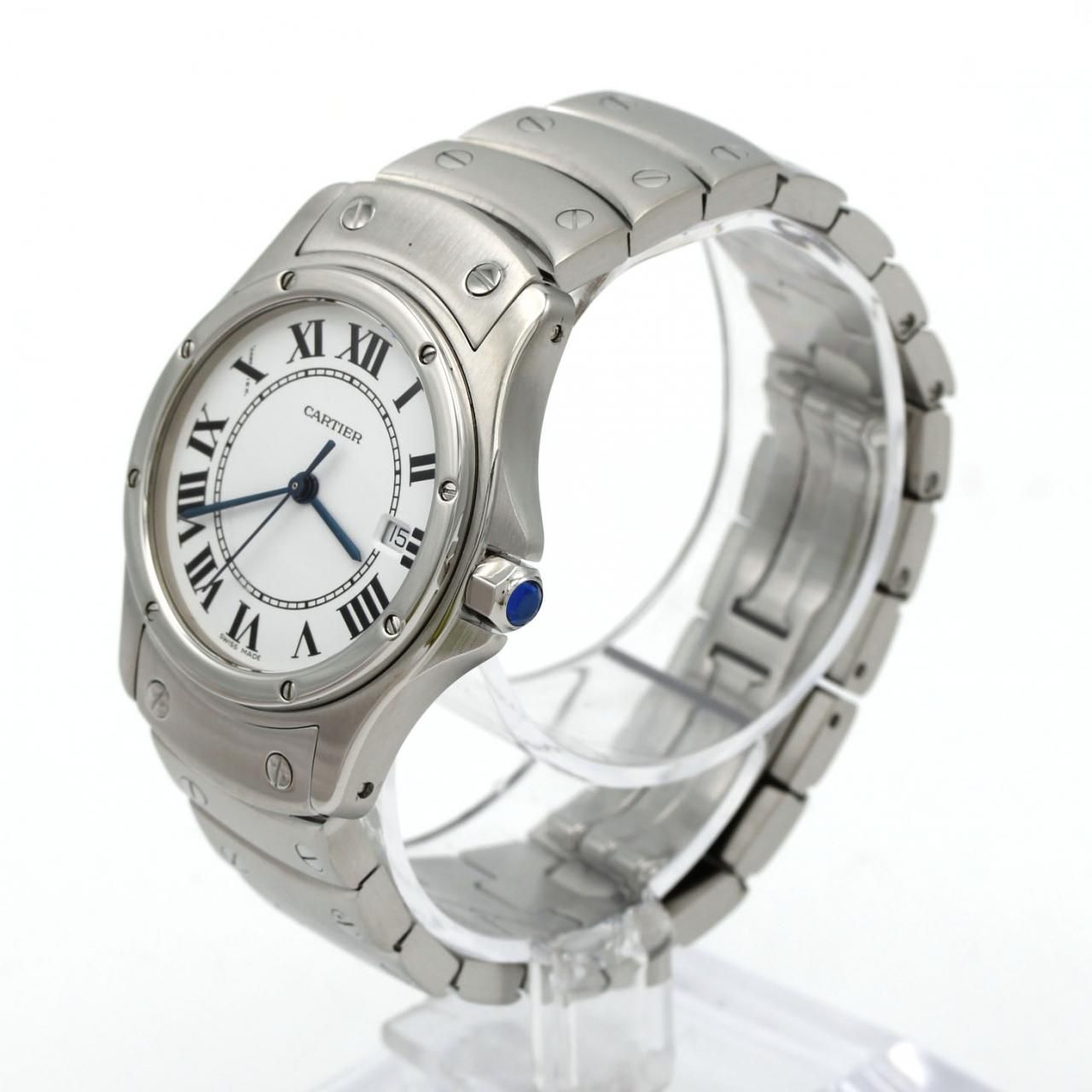 Cartier Santos Round SS Quartz Watch — view 2