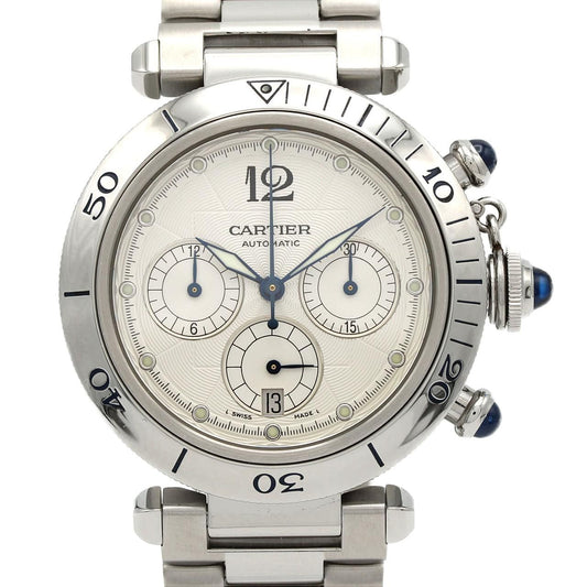 Cartier Pasha Chronograph SS Automatic Winding Watch