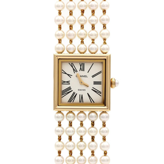 Chanel Mademoiselle YG Pearl Bracelet M YG Quartz