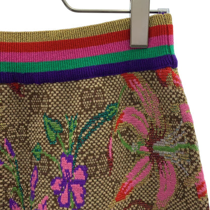Gucci GG Floral Jacquard Knit Skirt S Multicolor — view 2