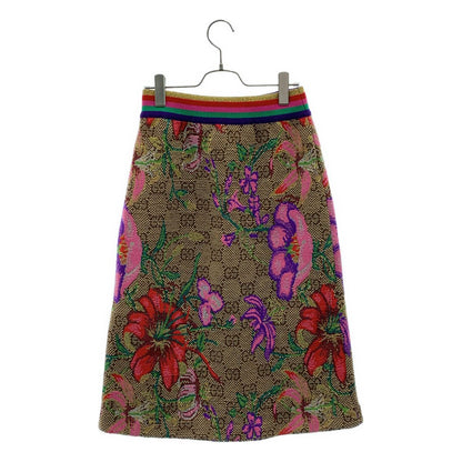 Gucci GG Floral Jacquard Knit Skirt S Multicolor — view 4