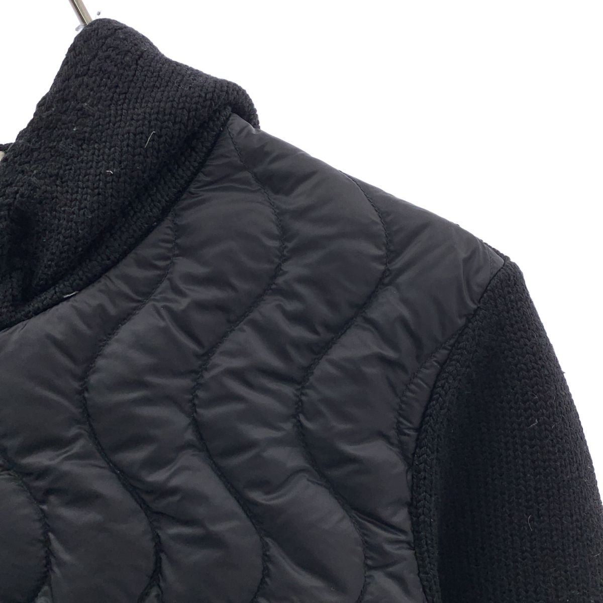 Moncler Maglia Tricot Cardigan Down Jacket 14 Black — view 2