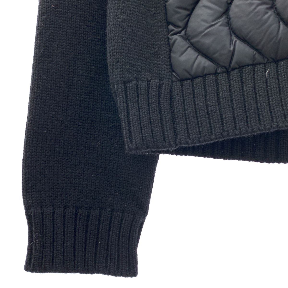 Moncler Maglia Tricot Cardigan Down Jacket 14 Black — view 3