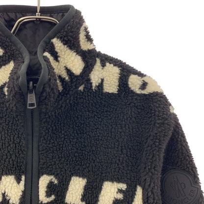 Moncler Maglia Cardigan Reversible Logo Fleece Jacket XS Black White — view 2