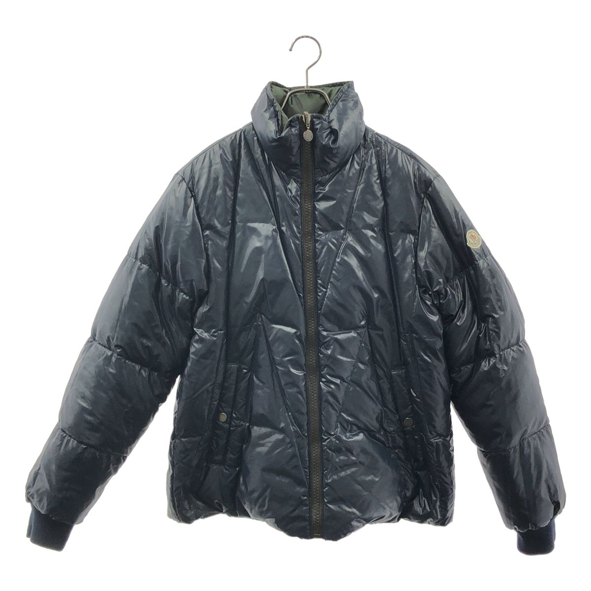 Moncler Benoit Tricolor Reversible Down Jacket 3 Black Multicolor — view 5
