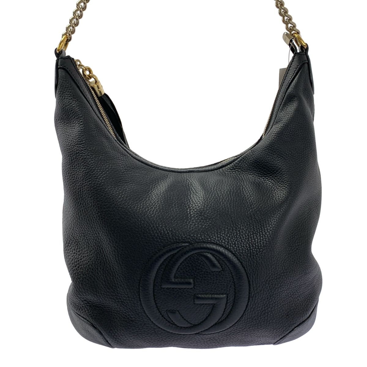 Gucci Soho Interlocking Chain Shoulder Bag Black — view 3