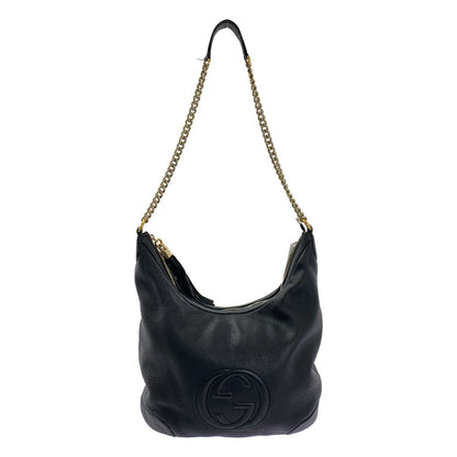 Gucci Soho Interlocking Chain Shoulder Bag Black