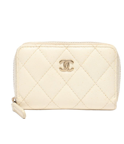 Chanel Coin Case Gold Caviar Leather Quilted CC Logo