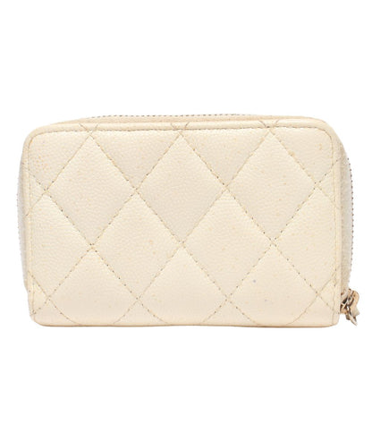 Chanel Coin Case Gold Caviar Leather Quilted CC Logo — view 2