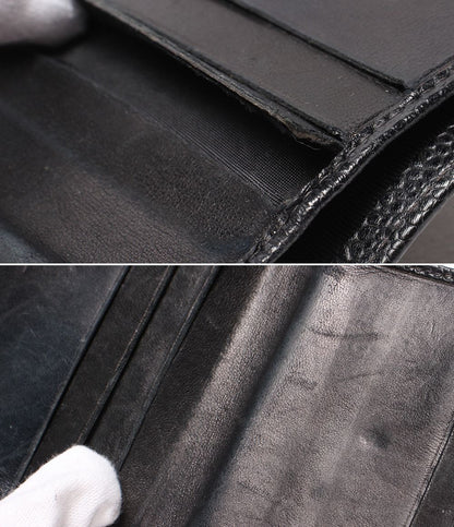 Chanel Hook Trifold Wallet Caviar Leather CC Logo — view 7