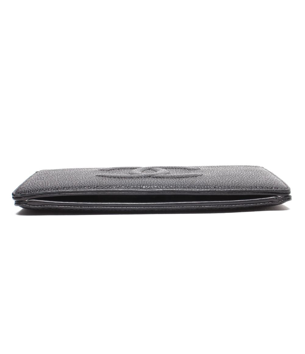 Chanel Wallet Caviar Leather CC Logo — view 4