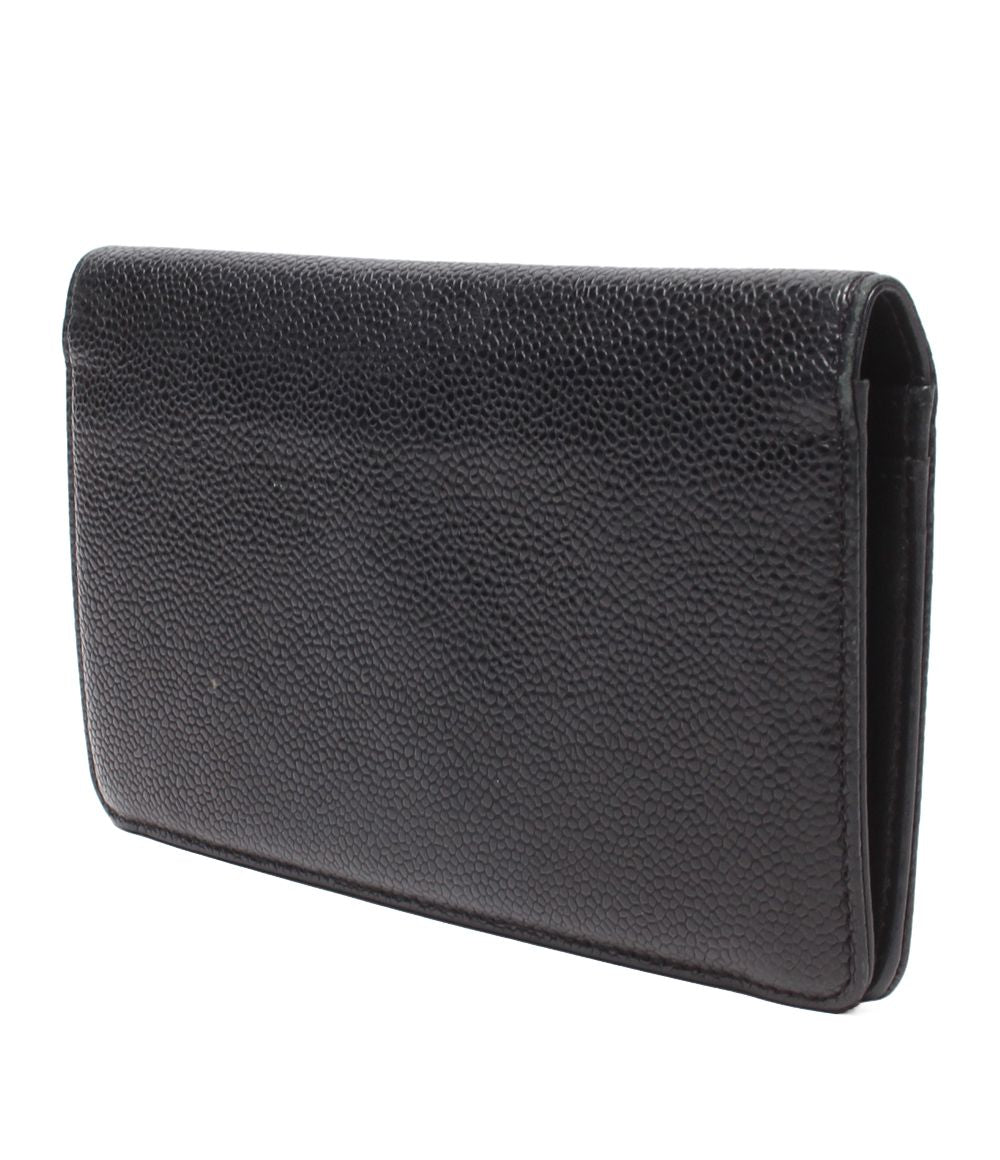 Chanel Wallet Caviar Leather CC Logo — view 3