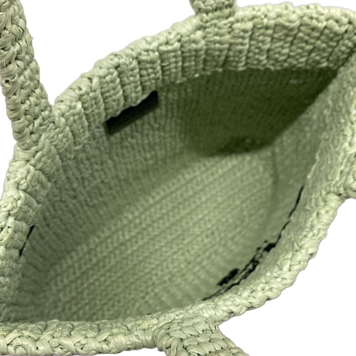 Prada Tote Small Crochet Light Green Black — view 7