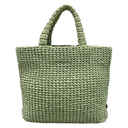 Prada Tote Small Crochet Light Green Black — view 3