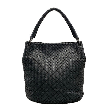 Bottega Veneta Handbag Intrecciato Black Leather