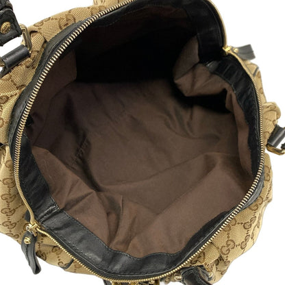 Gucci Handbag Beige Dark Brown Leather — view 7