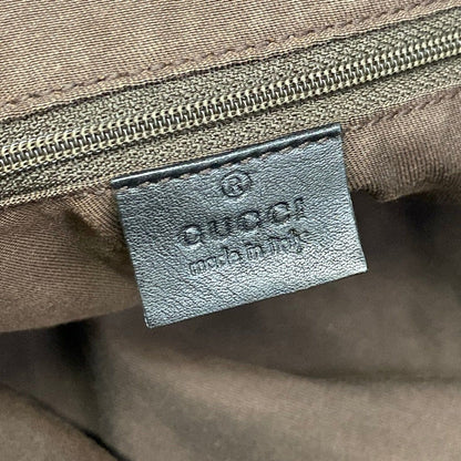 Gucci Handbag Beige Dark Brown Leather — view 9